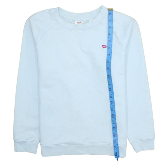 Levi's Women Light Blue XS Crew Neck Pullover Sweatshirt