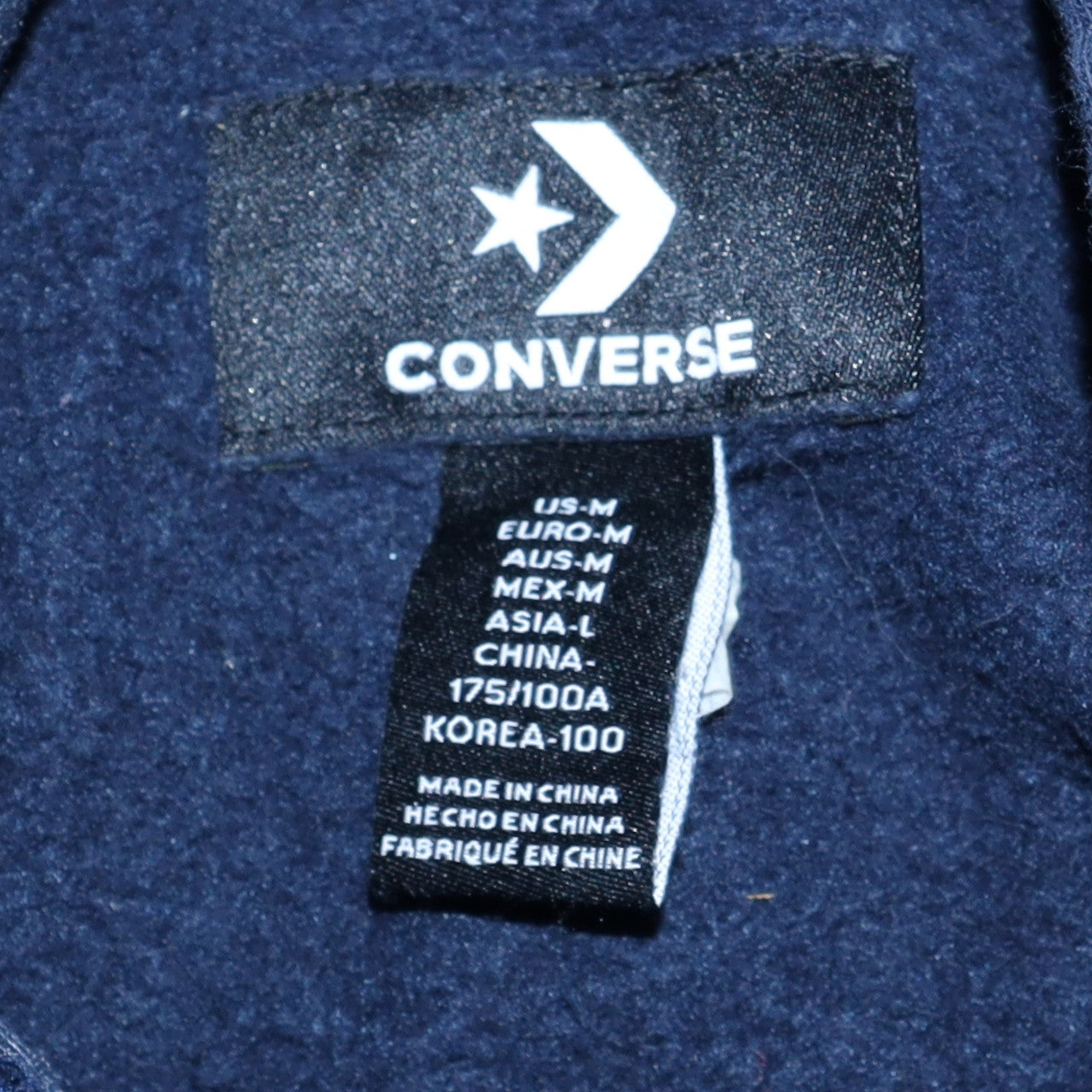 Converse Men's Blue Pullover Hoodie Medium Fleece Sportswear