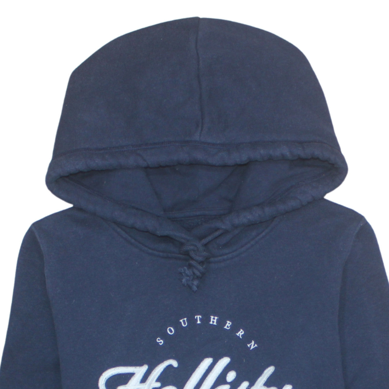 Hollister Men's Blue Pullover Hoodie M Logo Graphic Fleece