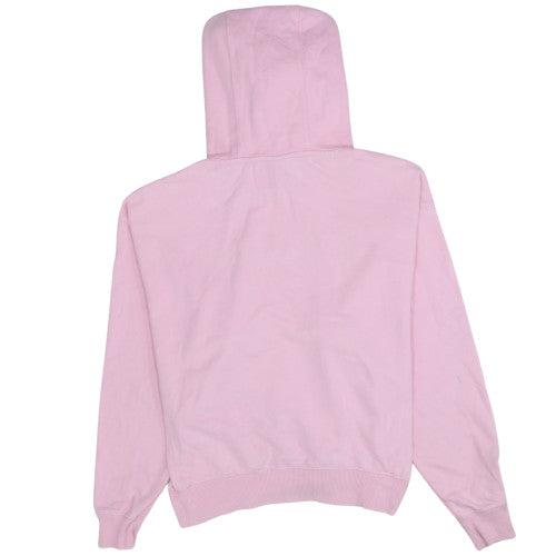 Champion Women Pink Small Pullover Hoodie Logo Graphic Cotton