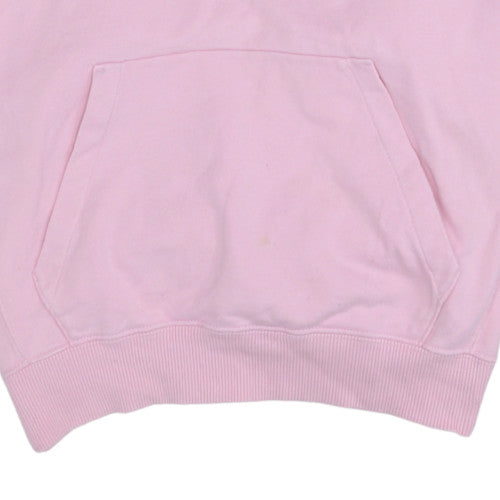 Champion Women Pink Small Pullover Hoodie Logo Graphic Cotton
