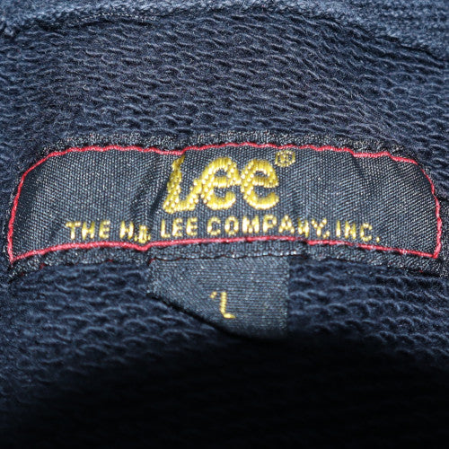 Lee Men's Black Pullover Hoodie L Classic Logo Cotton Sweatshirt