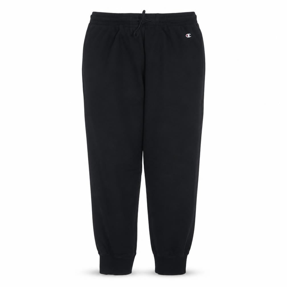Champion Womens Black L Jogger Sweatpants Cotton Blend Drawstring