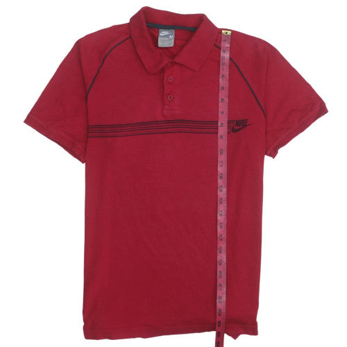 Nike Men's Red Short Sleeve Cotton Polo Shirt Size M