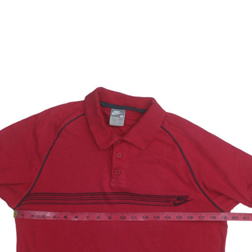 Nike Men's Red Short Sleeve Cotton Polo Shirt Size M