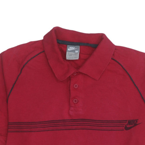 Nike Men's Red Short Sleeve Cotton Polo Shirt Size M
