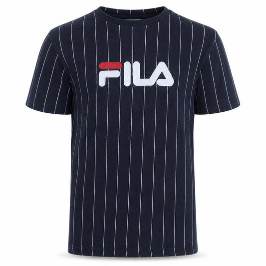 Fila Men's Navy Pinstripe Crew Neck Short Sleeve T-Shirt XS