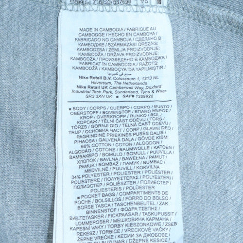 Nike Men's Grey Full Zip Hoodie Small Athletic Fit