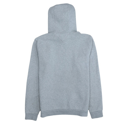 Tommy Hilfiger Men's Grey Pullover Hoodie L Logo Fleece Sweatshirt