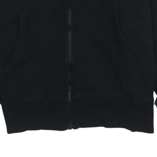 Levi's Mens Black Full Zip Hoodie Size S Regular Fit Logo Design