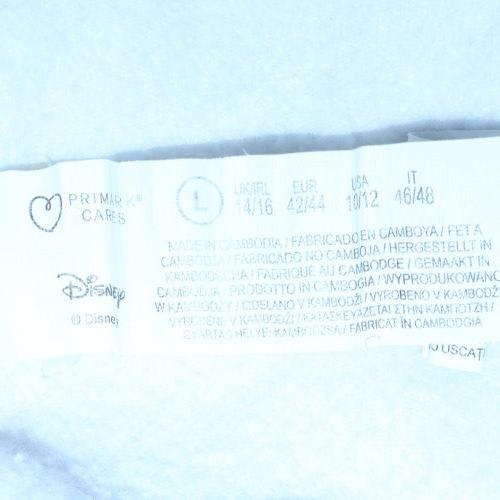 Disney Women White Mickey Mouse Pullover Hoodie Size L Graphic Print