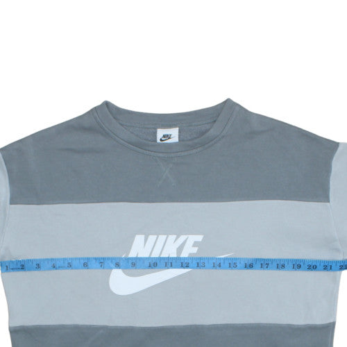 Nike Boys Grey Colourblock Crew Neck Sweatshirt XL 158-170cm