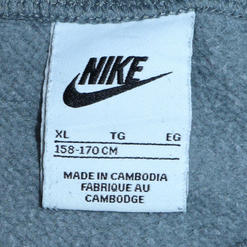 Nike Boys Grey Colourblock Crew Neck Sweatshirt XL 158-170cm