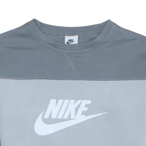 Nike Boys Grey Colourblock Crew Neck Sweatshirt XL 158-170cm