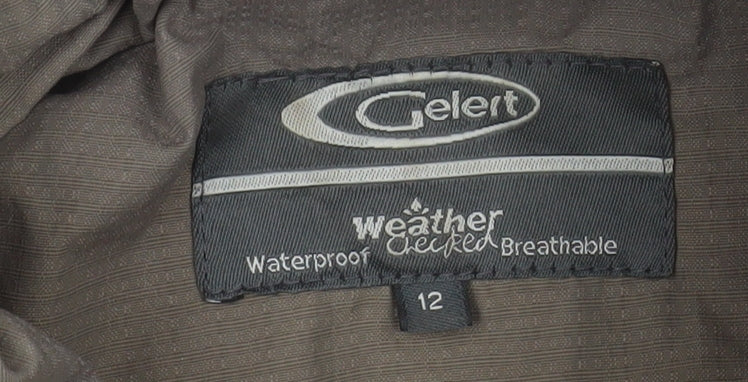 Gelert Women's Brown Waterproof Hooded Rain Jacket Size 12