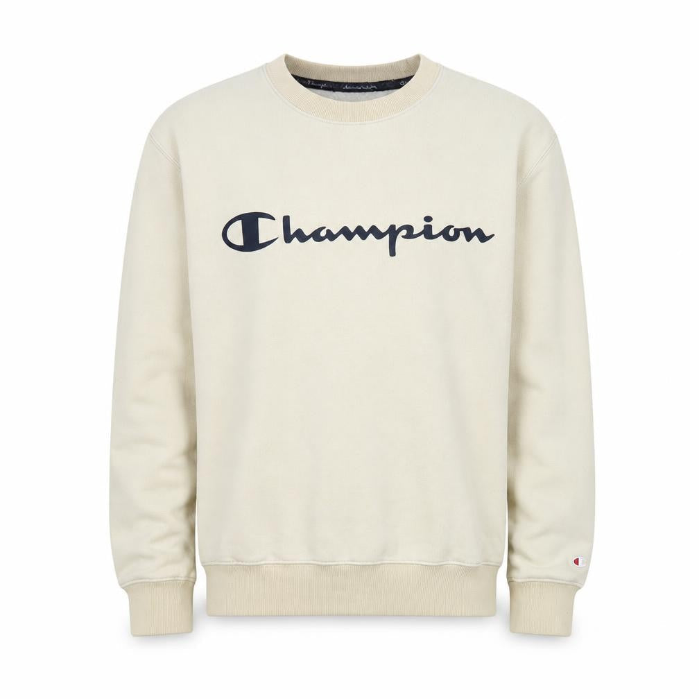 Champion Men's Beige XS Crew Neck Pullover Sweatshirt