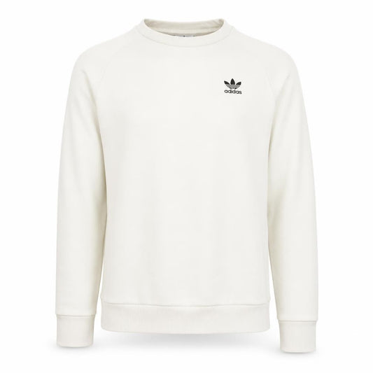 Adidas Men’s Ivory Crew Neck Pullover Sweatshirt XS Logo Cotton
