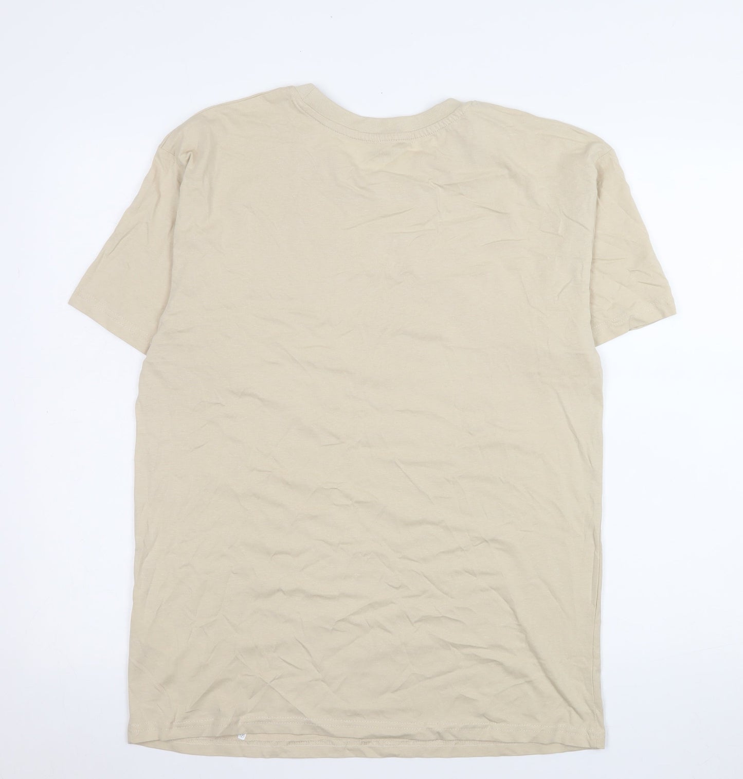 Destination Girls Beige Cotton Crew Neck Quote T-Shirt Size 14
