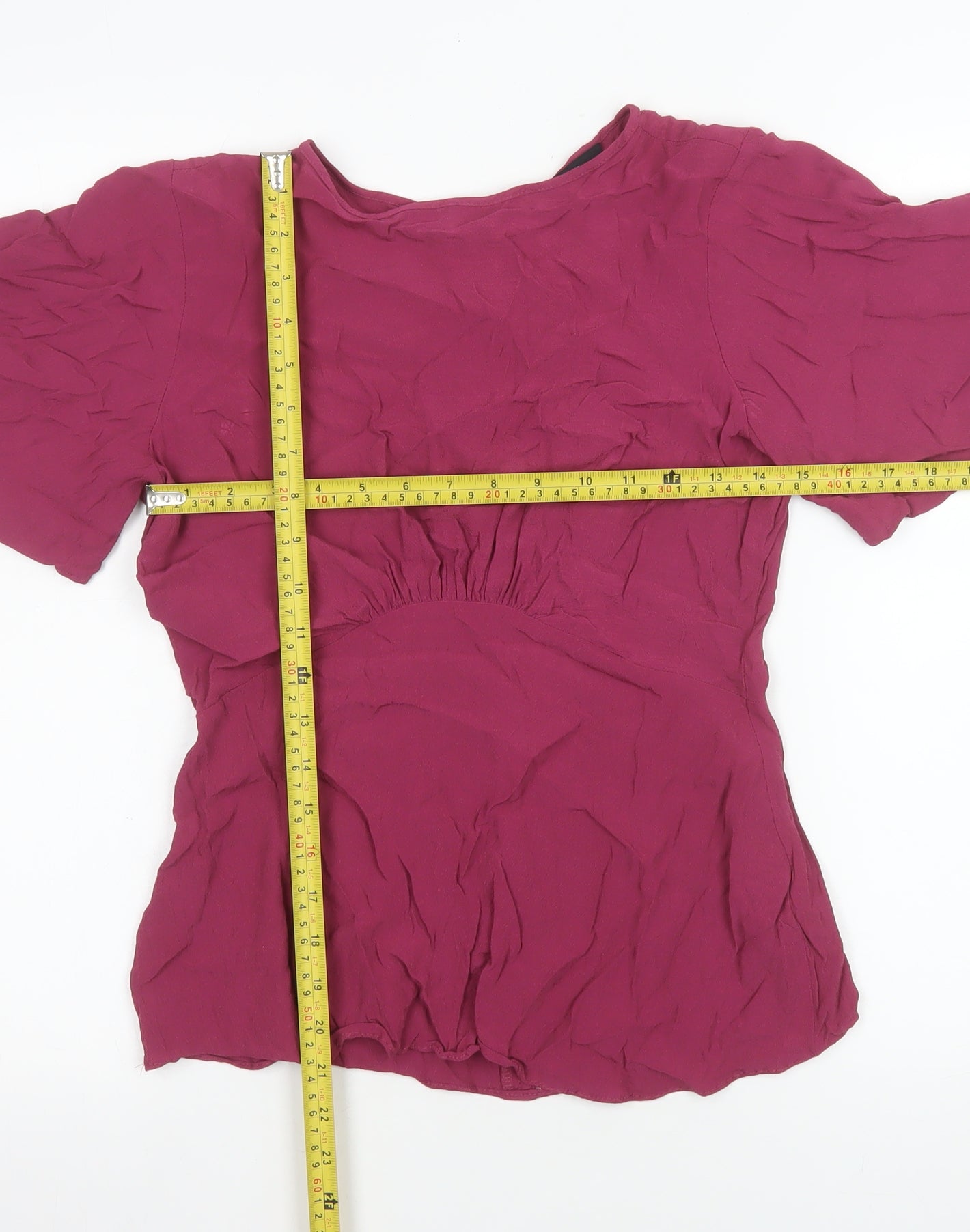 Next Women’s Purple Short Sleeve Viscose Blouse UK 6