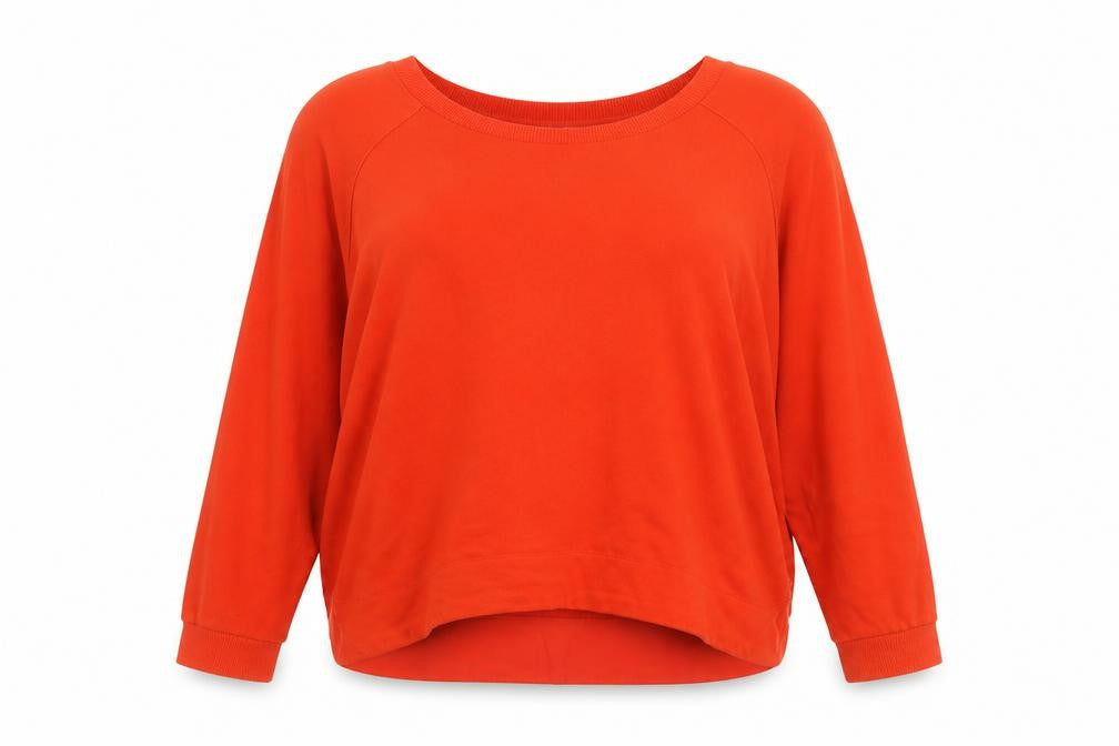 Nümph Womens Red Cotton Pullover Sweatshirt Size S