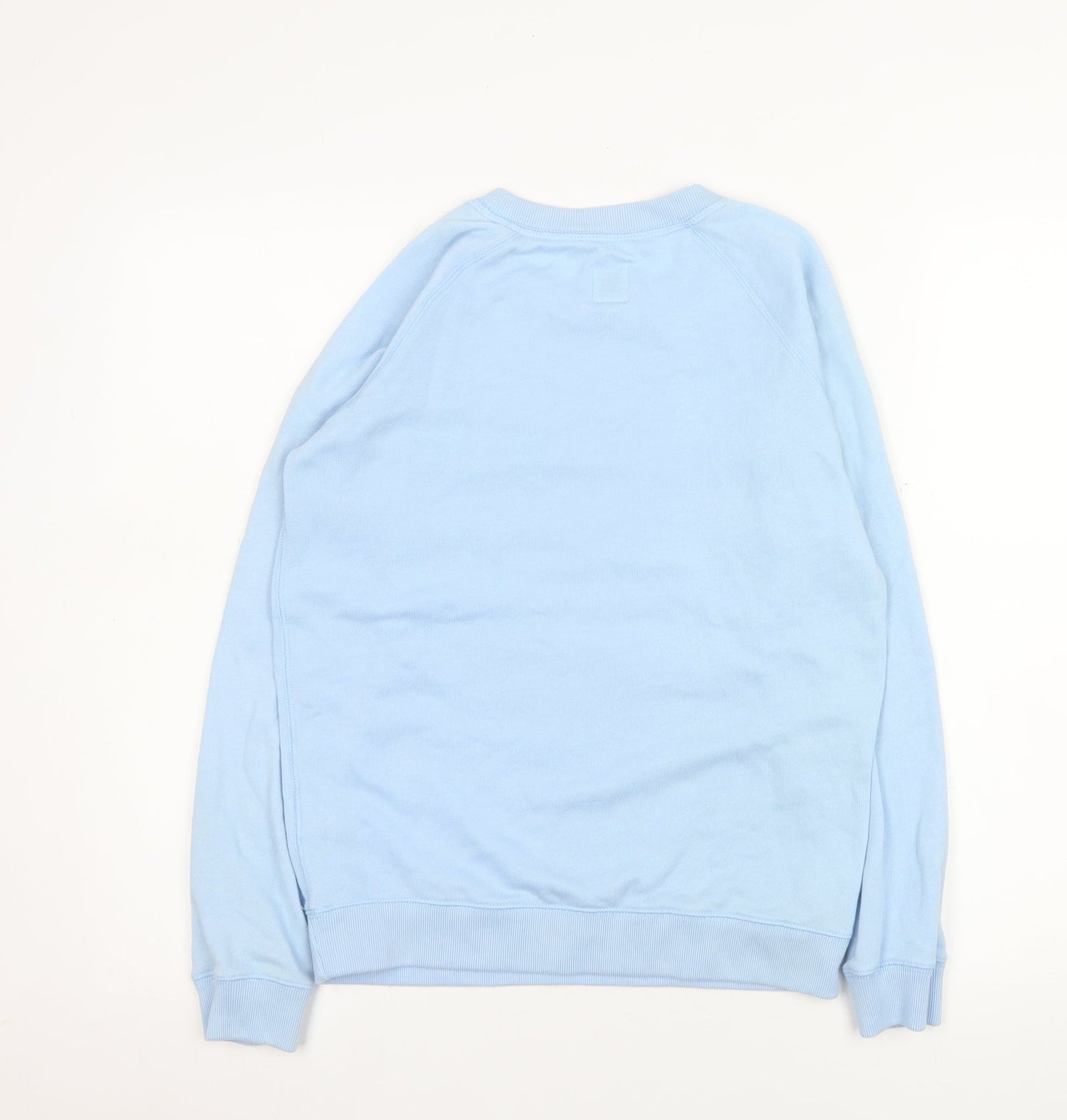 Jack Wills Women's Light Blue Cotton Blend Crew Neck Sweatshirt UK 8