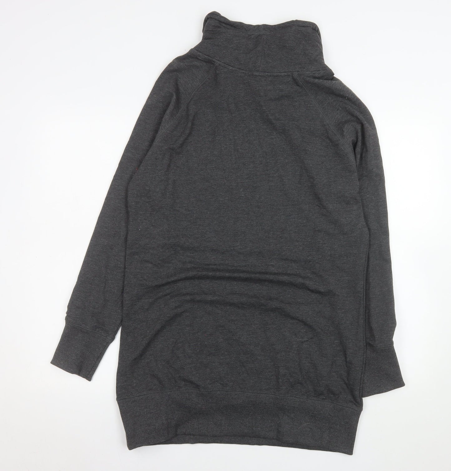 Next Women’s Grey Jersey Long Sleeve Cowl Neck Sweater Dress Size 16