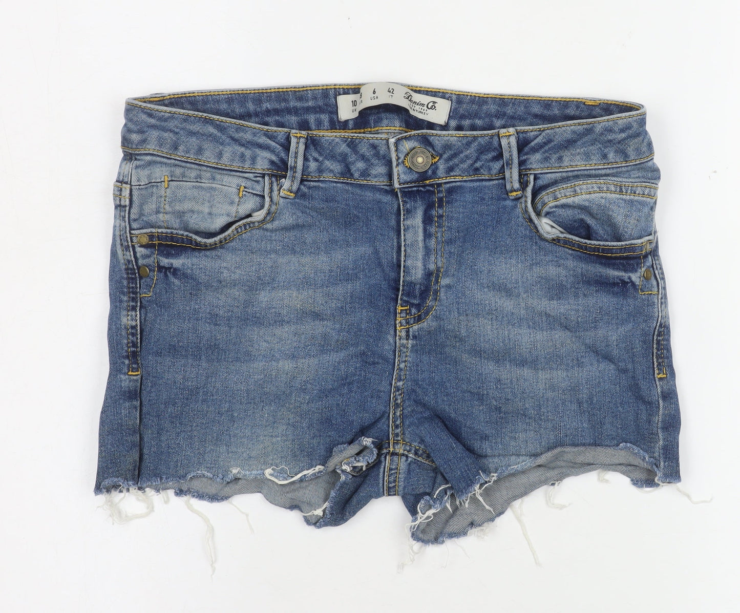 Denim Co Women Blue Cut-Off Denim Shorts Size 10 UK