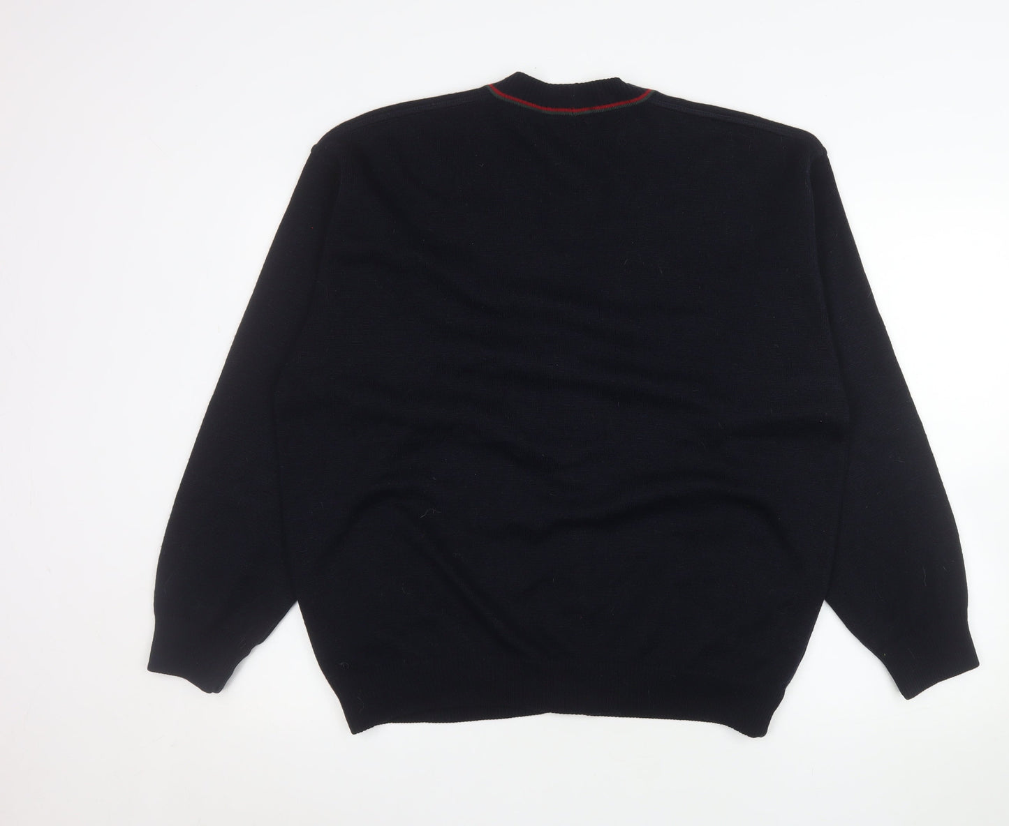 Marks and Spencer Men's Black Wool Blend Cardigan L Classic Fit