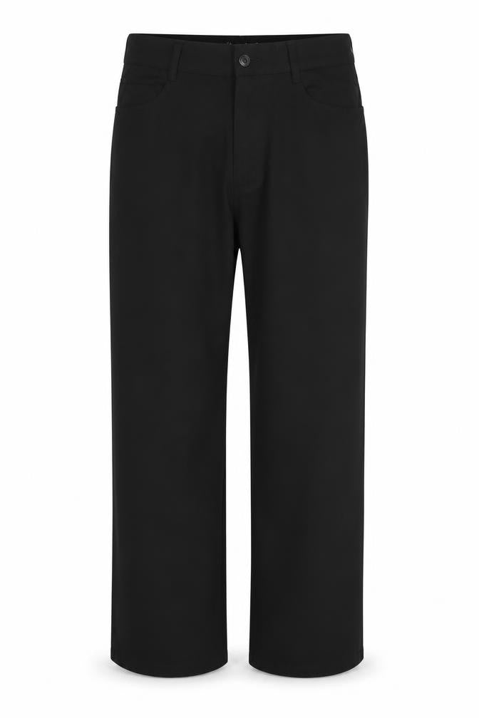 Urban Spirit Mens Black 34R Straight Leg Regular Fit Trousers