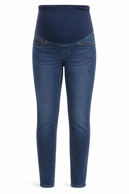 H&M Women's Blue Maternity Super Skinny Jeans UK 8 High Rise