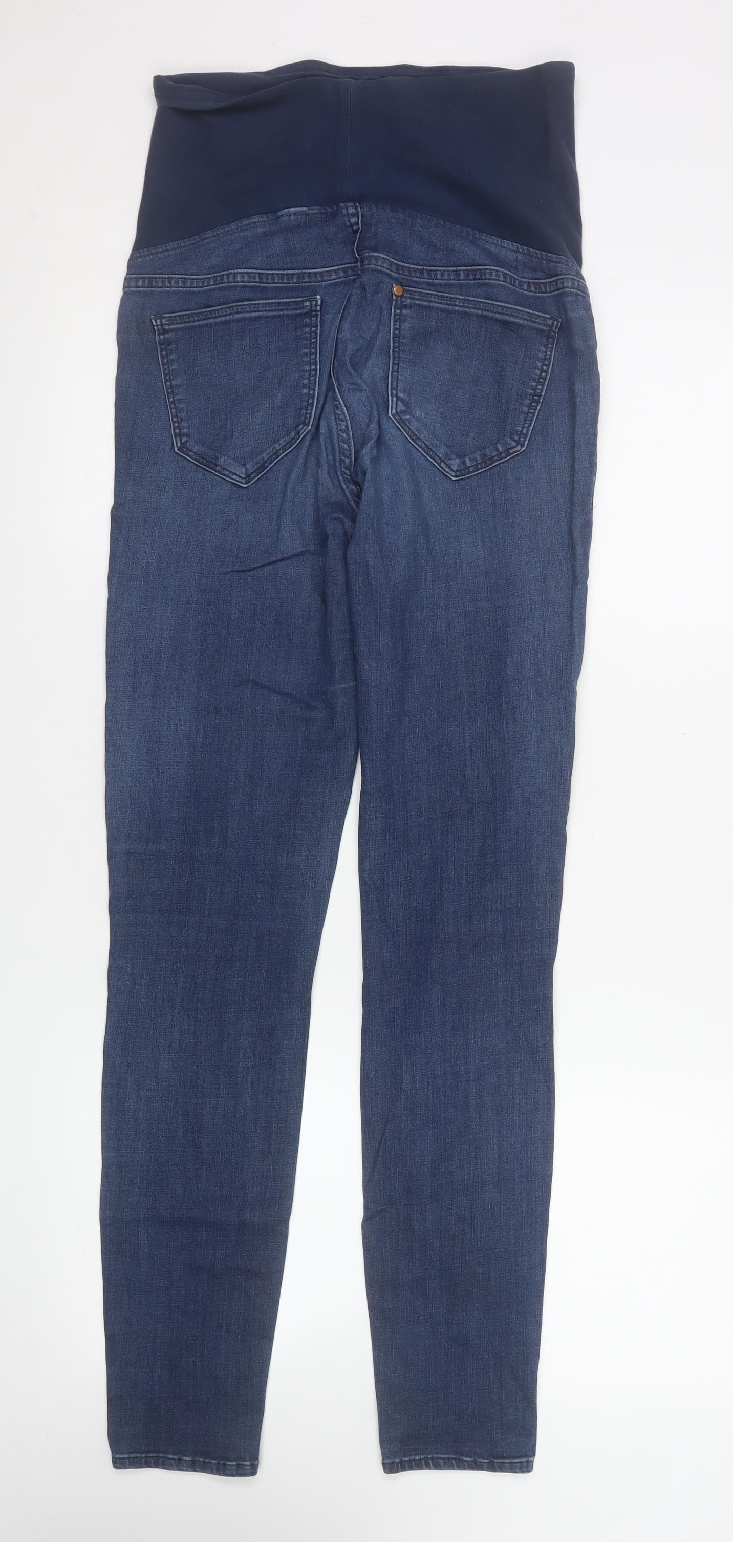 H&M Women's Blue Maternity Super Skinny Jeans UK 8 High Rise