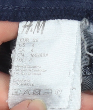 H&M Women's Blue Maternity Super Skinny Jeans UK 8 High Rise