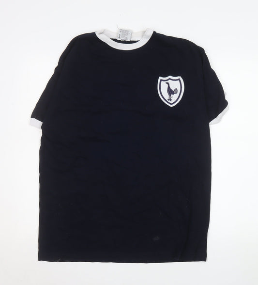 TOFFS Men's Blue Cotton Football T-Shirt Size M Modric Retro Style