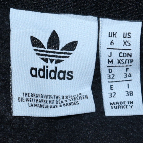 Adidas Womens Black Size 6 Pullover Hoodie Classic Style