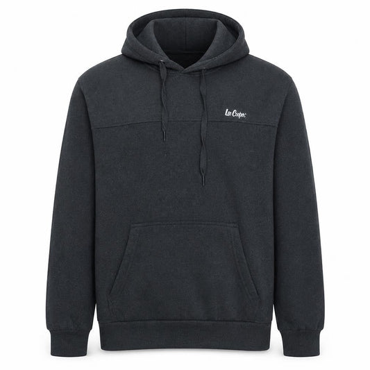 Lee Cooper Men's Black Pullover Hoodie M Regular Fit Fleece