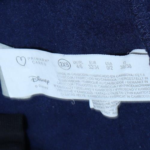 Disney Stitch Blue Hoodie Womens 2XS Pullover Casual Cotton Primark