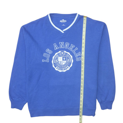 Hollister Women's Blue Pullover Sweatshirt S Los Angeles Graphic Cotton Blend
