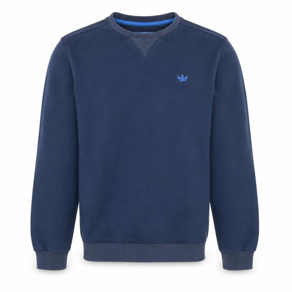 Adidas Mens Blue Crew Neck Pullover Sweatshirt Size S