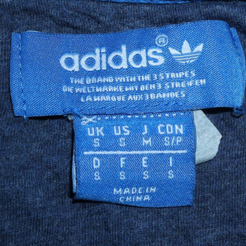 Adidas Mens Blue Crew Neck Pullover Sweatshirt Size S