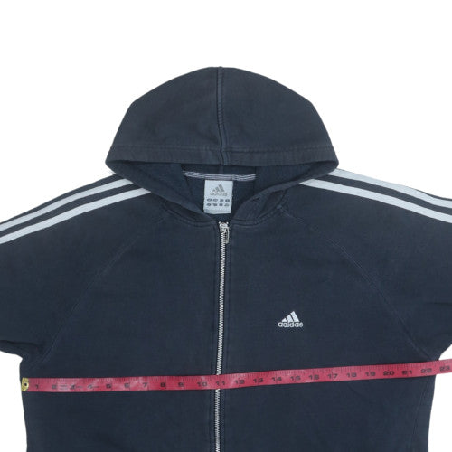 Adidas Men's Blue Full Zip Hoodie Size M Sports Fleece Jacket