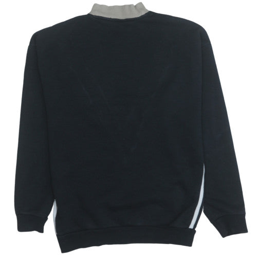 Adidas Women's Black & Grey Pullover Sweatshirt Size 6 V-Neck Logo Style