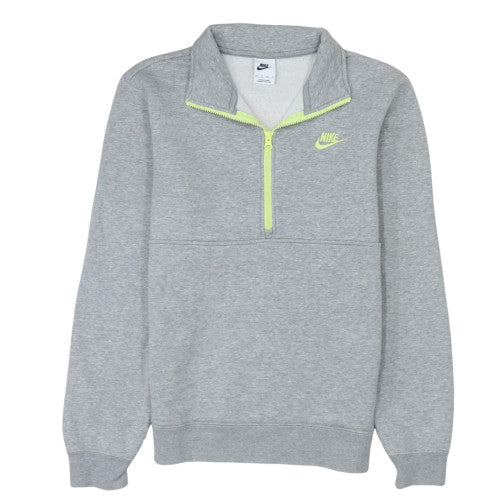 Nike Men's Grey XS 1/4 Zip Fleece Sweatshirt Activewear