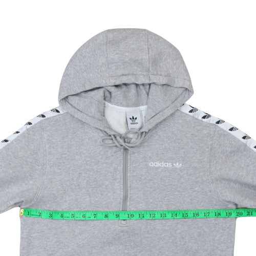 Adidas Men's Grey 1/2 Zip Hoodie Size S Regular Fit Sportswear