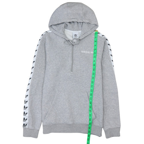 Adidas Men's Grey 1/2 Zip Hoodie Size S Regular Fit Sportswear