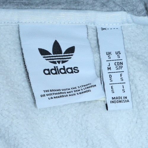 Adidas Men's Grey 1/2 Zip Hoodie Size S Regular Fit Sportswear