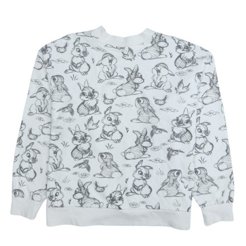 Disney at George Women's White Thumper Print Sweatshirt L