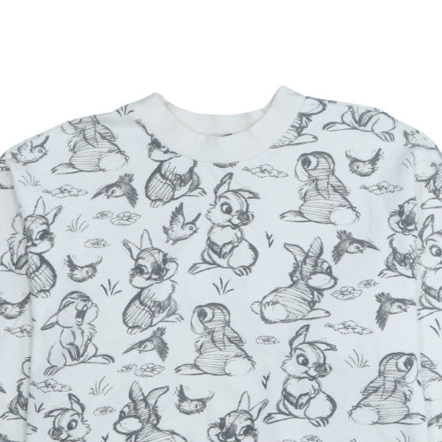 Disney at George Women's White Thumper Print Sweatshirt L