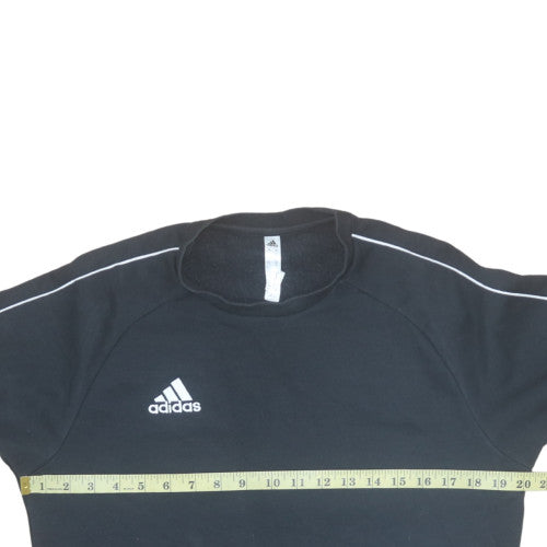 Adidas Mens Black Crew Neck Pullover Sweatshirt Size S