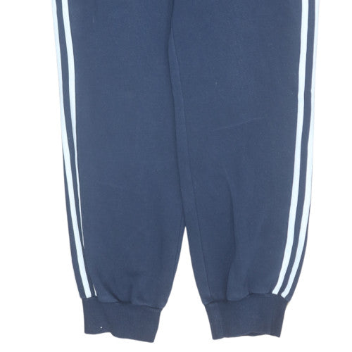 Adidas Women's Blue Jogger Sweatpants L Elastic Waist Fleece