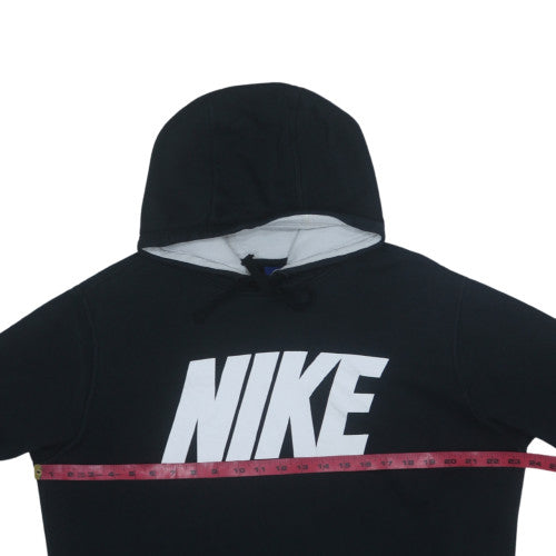 Nike Men's Black Pullover Hoodie L Fleece Logo Sweatshirt